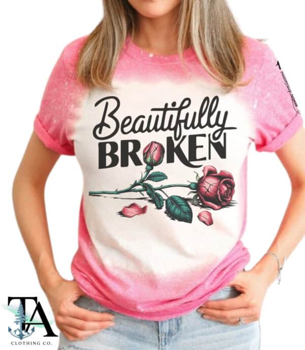 Beautifully Broken Bleached Tee - Image 2