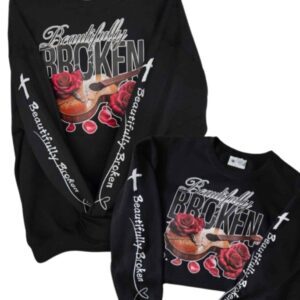 Beautifully Broken| JellyRoll Inspired Guitar| Crewneck Sweatshirt| Black
