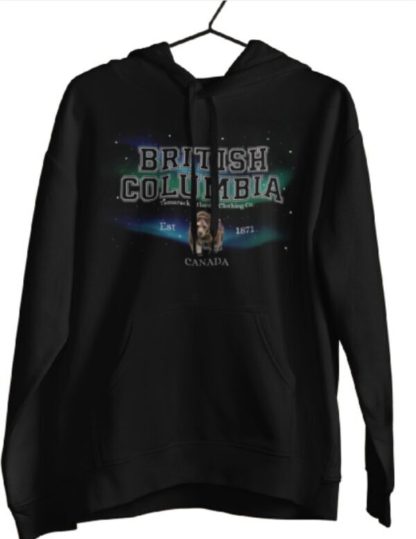 British Columbia Varsity Borealis| Hooded Sweatshirt| Black - Image 2