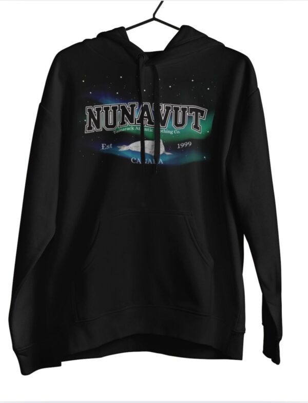 Nunavut Varsity Borealis| Hooded Sweatshirt| Black - Image 2
