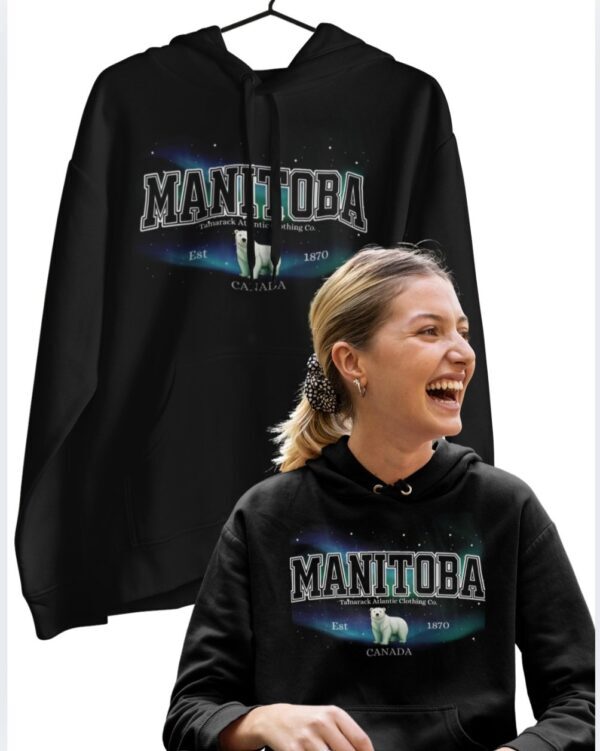 Manitoba Varsity Borealis| Hooded Sweatshirt| Black