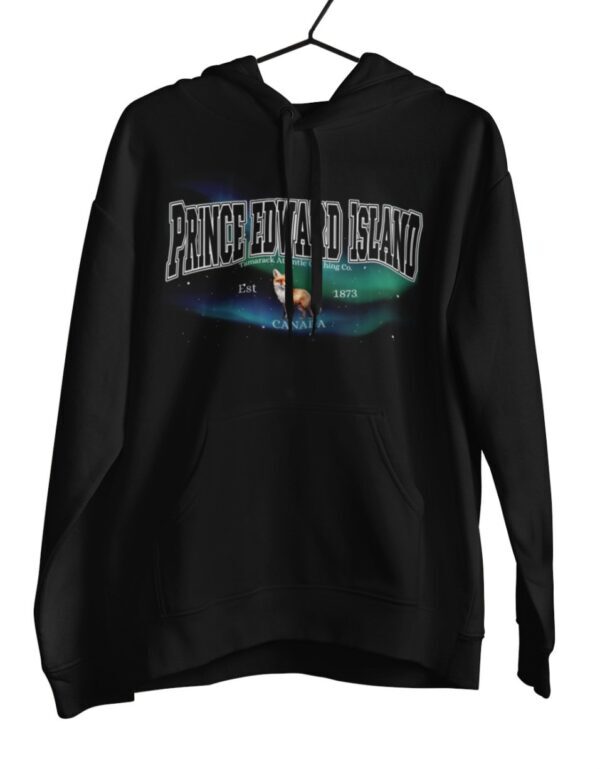 Prince Edward Island Borealis| Hooded Sweatshirt| Black - Image 2