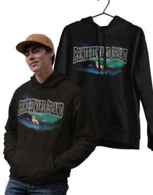 Prince Edward Island Borealis| Hooded Sweatshirt| Black