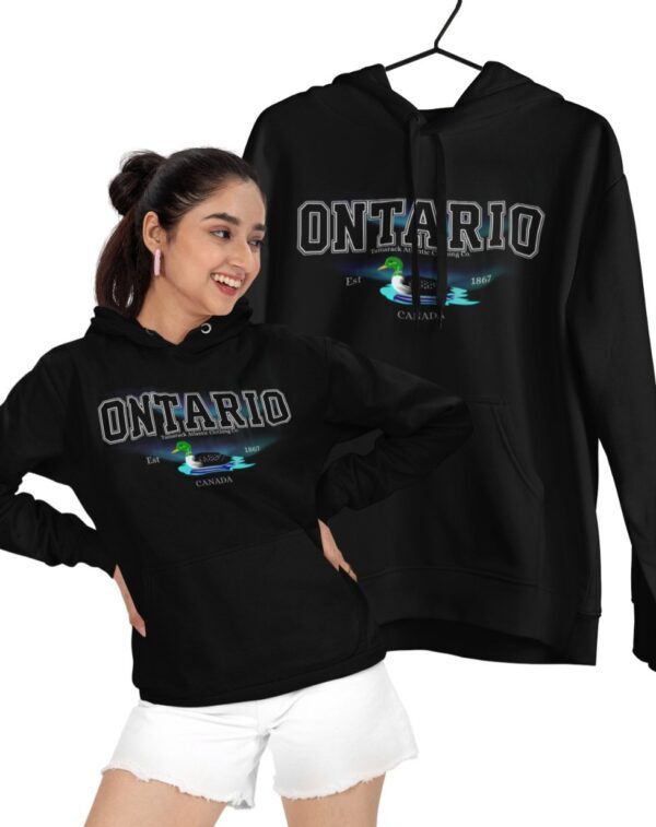 Ontario Varsity Borealis| Hooded Sweatshirt| Black