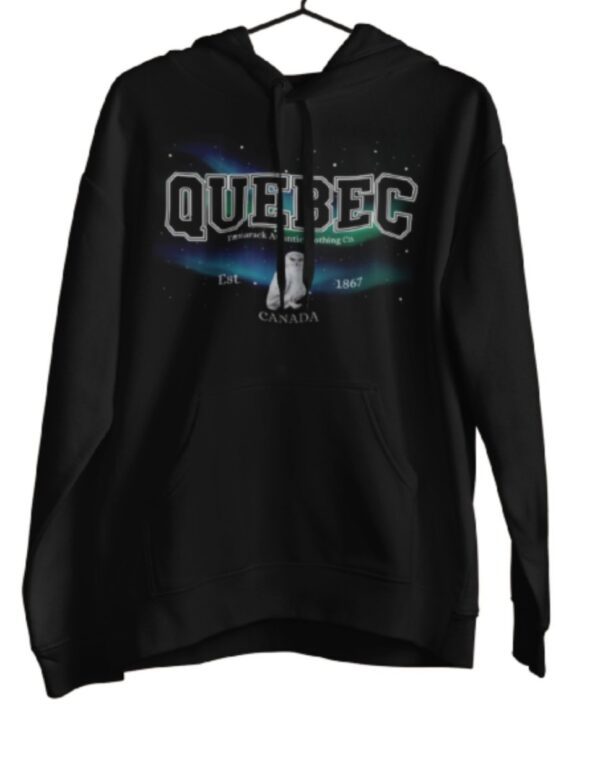 Quebec Varsity Borealis| Hooded Sweatshirt| Black - Image 2
