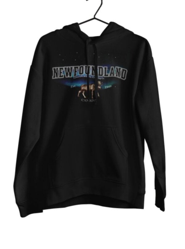 Newfoundland Varsity Borealis| Hooded Sweatshirt| Black - Image 2