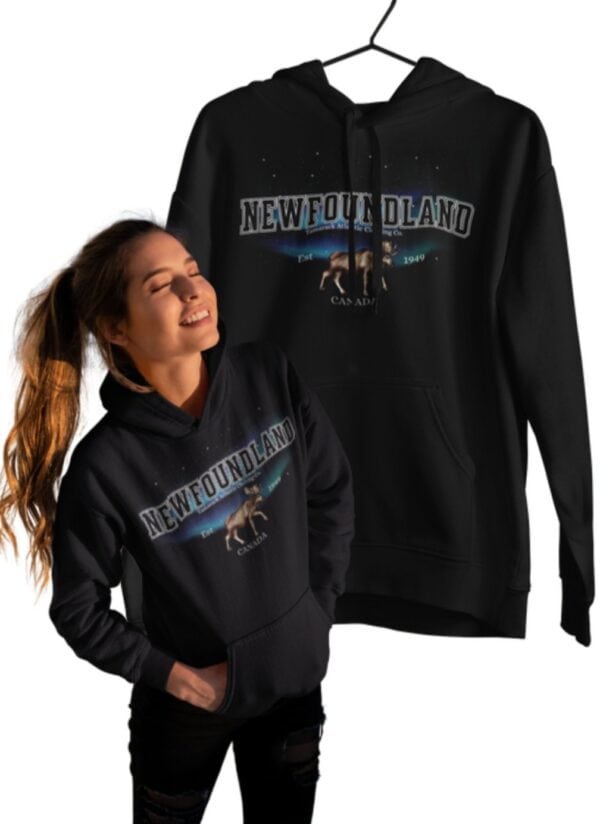 Newfoundland Varsity Borealis| Hooded Sweatshirt| Black