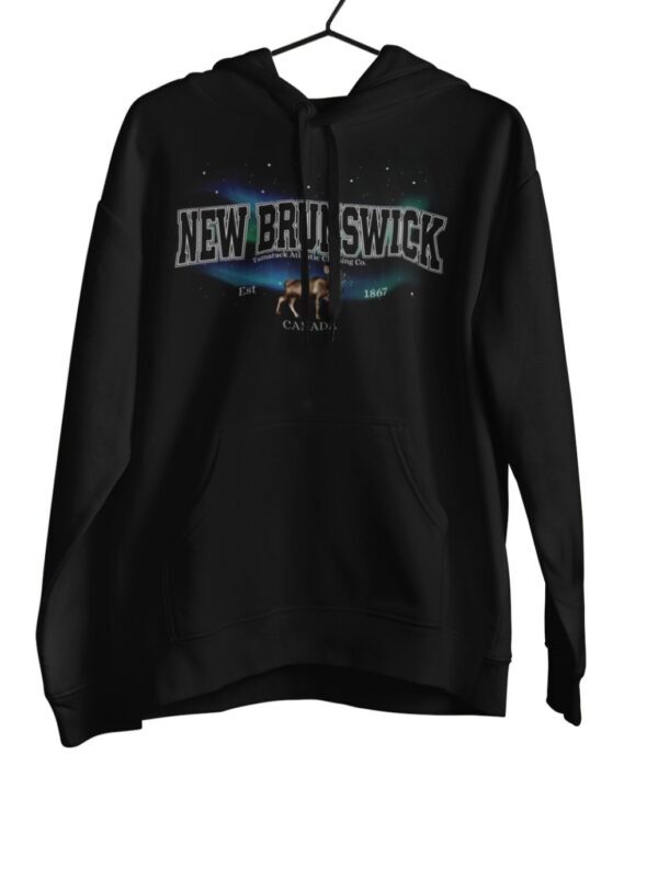 New Brunswick Varsity Borealis| Hooded Sweatshirt| Black - Image 2