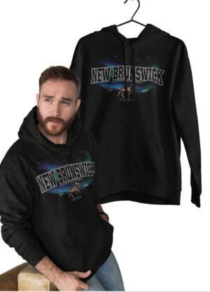 New Brunswick Varsity Borealis| Hooded Sweatshirt| Black
