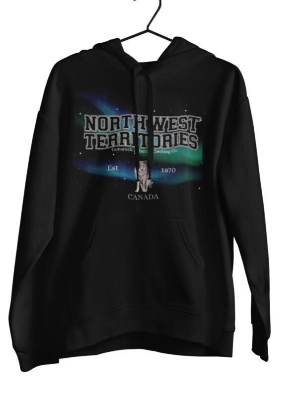 Northwest Territories Varsity Borealis| Hooded Sweatshirt| Black - Image 2