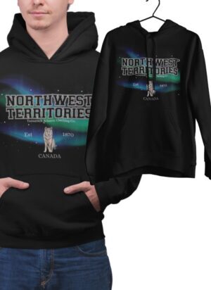 Northwest Territories Varsity Borealis| Hooded Sweatshirt| Black