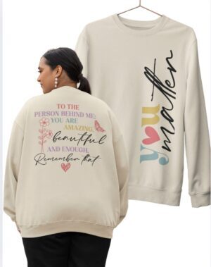 You Matter Pastel Aesthetic| Gildan Crewneck| Sand