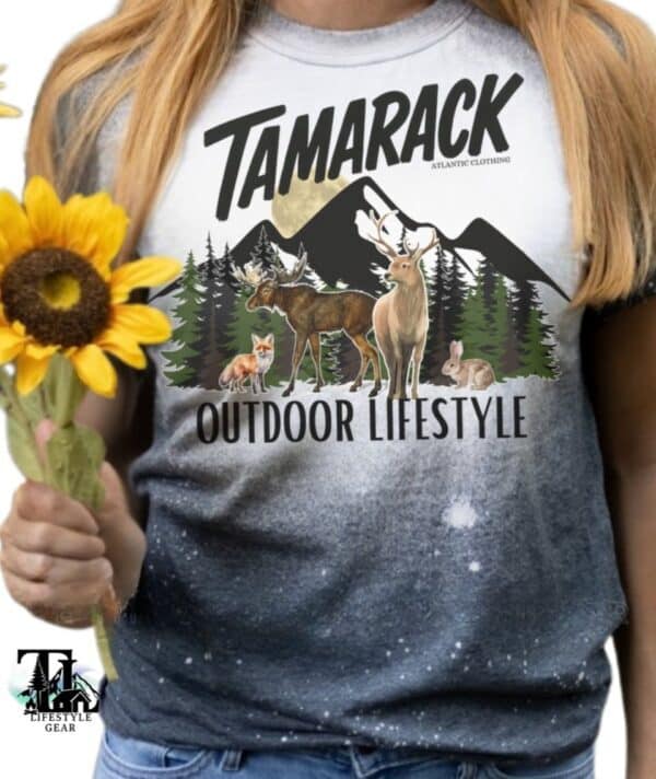 Heather Grey Bleached Tee Tamarack Gear Outdoor lifestyle gildan cotton