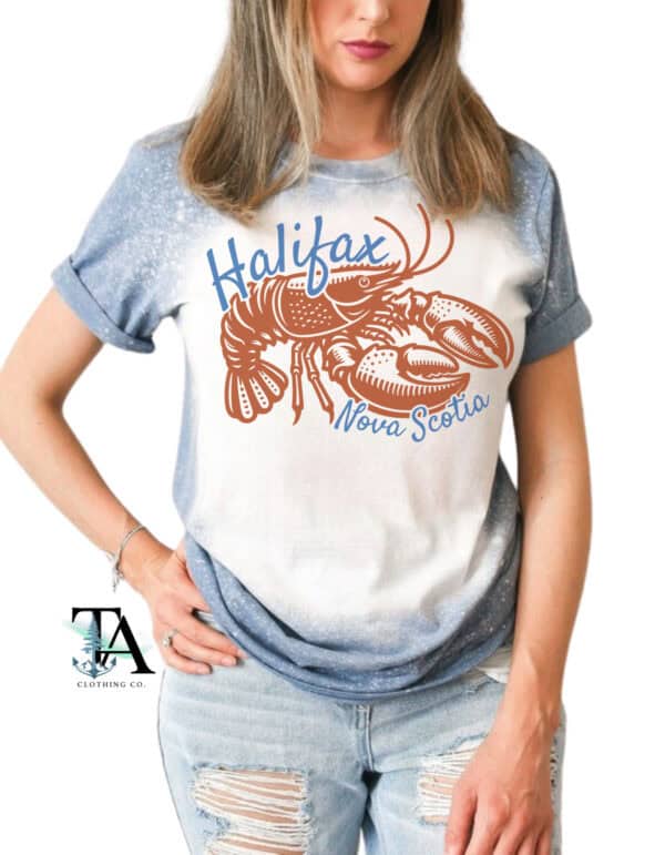 Halifax Lobster Bleached Tee - Image 2