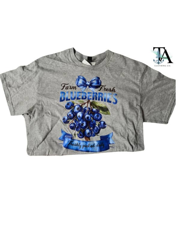 Blueberry Farm| Light Grey| Large Gildan