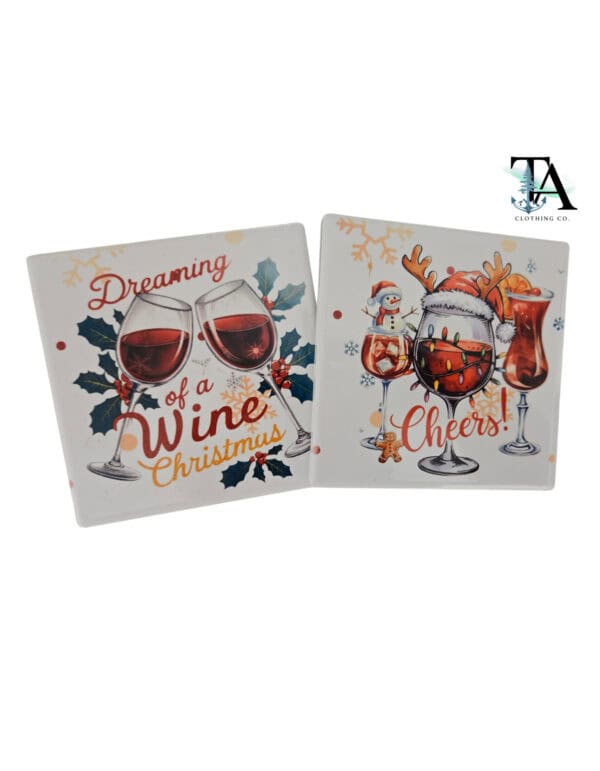 Wine Ceramic Coaster Set