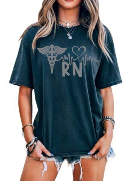 RN Minimalist|Comfort Colors Tee| Blue Spruce