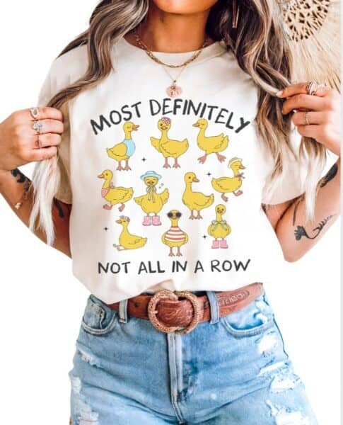 Ducks Not In A Row| Comfort Colors Tee| Ivory