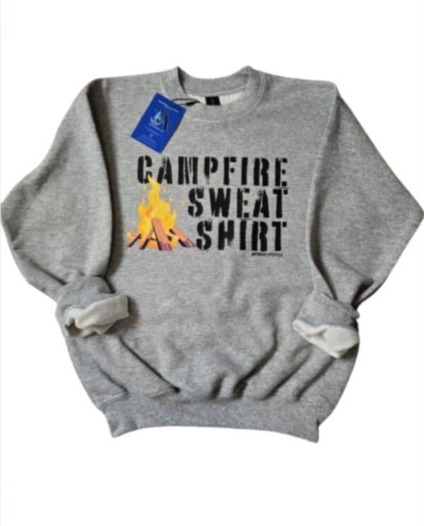 Campfire SweatShirt| Youth and Toddler Crewneck| Ash