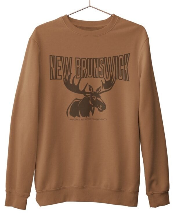 New Brunswick Minimalist| Crewneck Sweatshirt| Golden Pecan