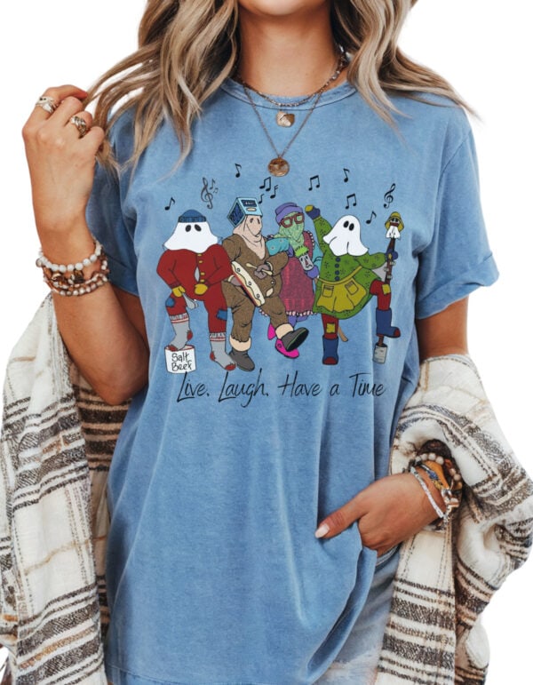 Newfoundland Mummer Live Laugh Have A Time| Comfort Colors Tee| Blue Denim