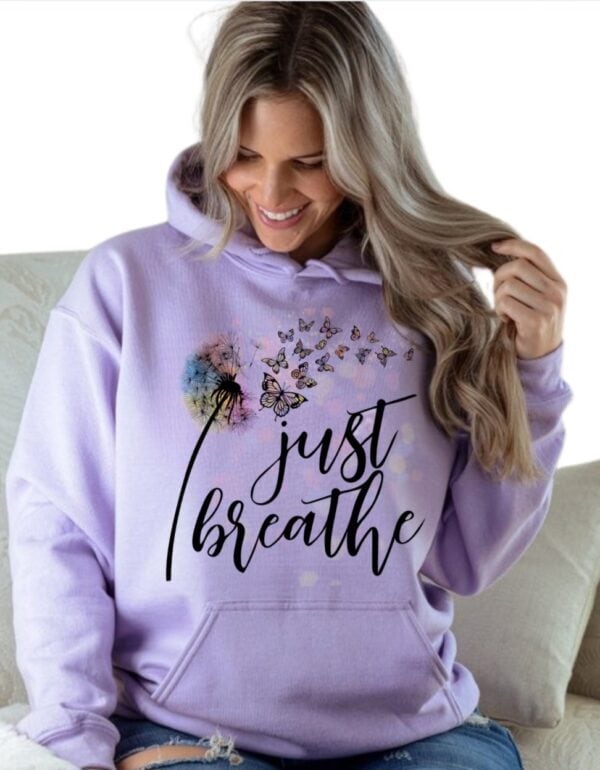 Just Breathe| Hooded Sweatshirt| Orchid