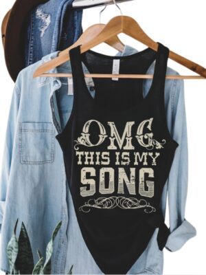 OMG This Is My Song| Racerback Tank| Black