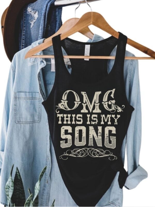 OMG This Is My Song| Racerback Tank| Black