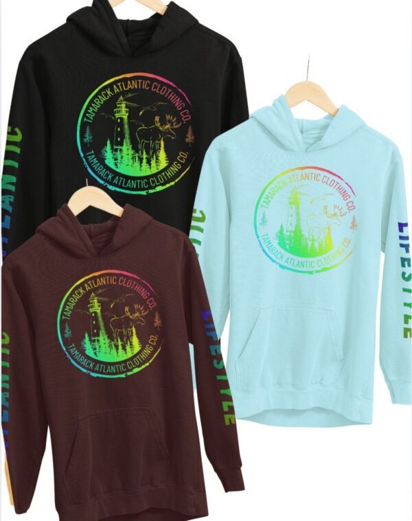 Atlantic Lifestyle Rainbow Logo| Hooded Sweatshirt
