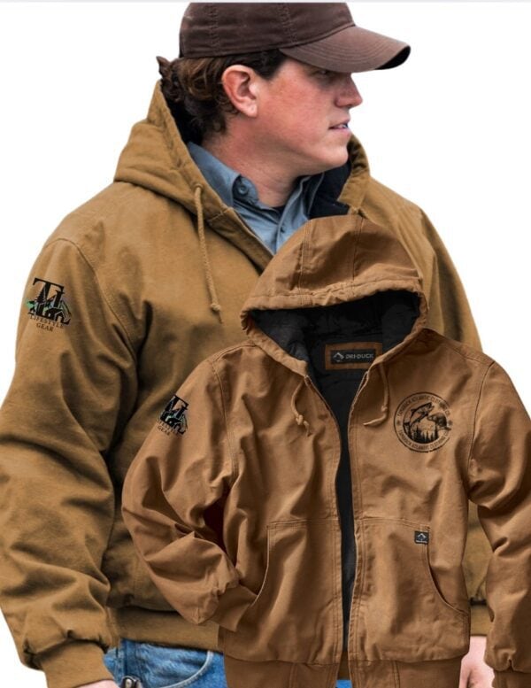 Tamarack Wildlife Outdoor Branded Jacket| Dri Duck Cheyanne Boulder Cloth Hooded Jacket| Tricot Quilt Lining - Image 2
