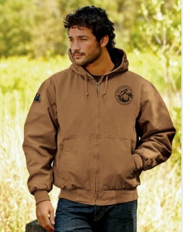 Tamarack Wildlife Outdoor Branded Jacket| Dri Duck Cheyanne Boulder Cloth Hooded Jacket| Tricot Quilt Lining - Image 3