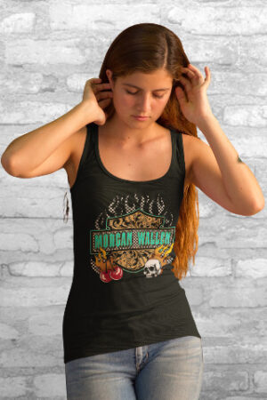 Morgan Wallen Western| Racerback Tank| Black