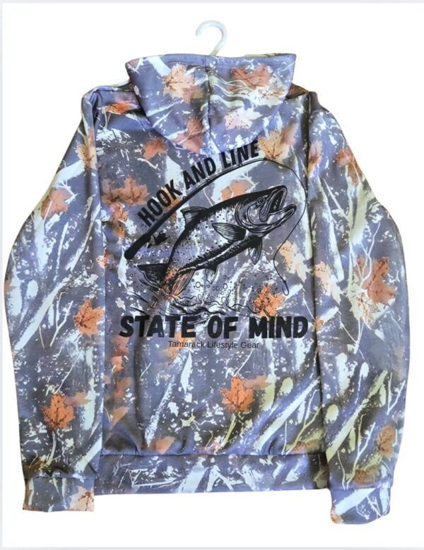 Hook and Line State Of Mind| Woodland Camo| Moisture Wicking Polyester - Image 2