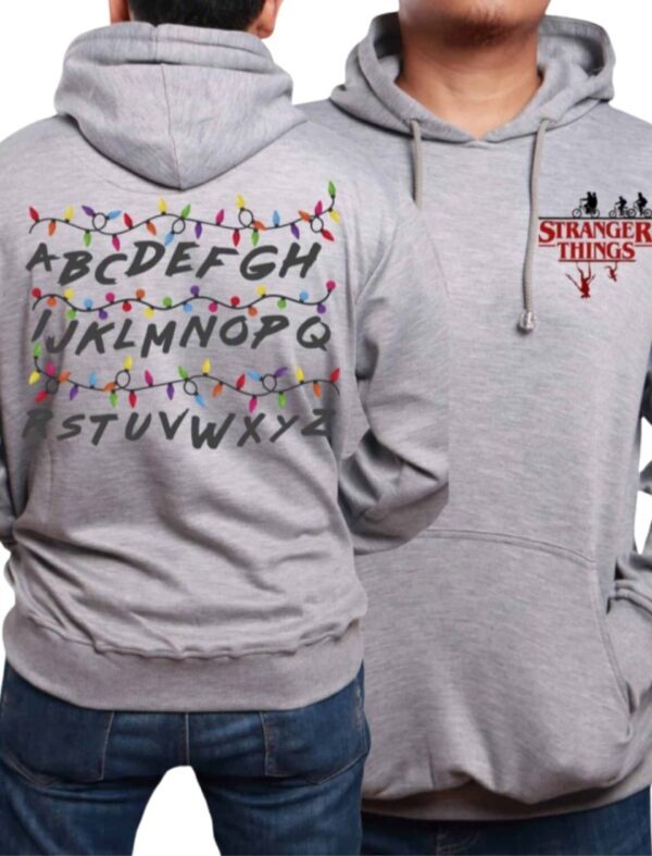 Stranger Things Lights| Hooded Sweatshirt| Ash Grey
