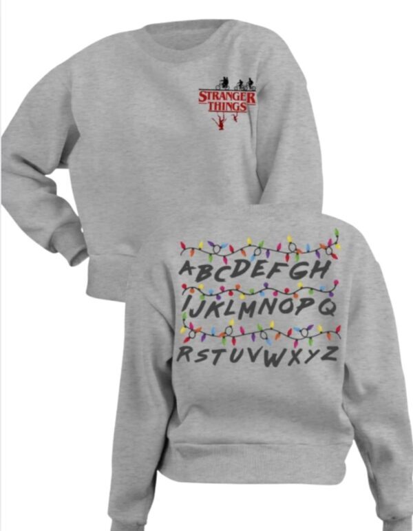 Stranger Things Lights| Crewneck Sweatshirt| Ash