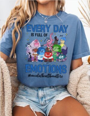 Every Day Is Full Of Emotions| Comfort Colors Tee| Blue Denim