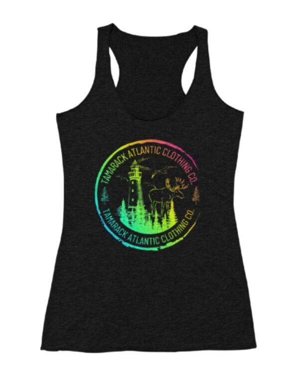 Atlantic Rainbow Logo| Racerback Tank| Black