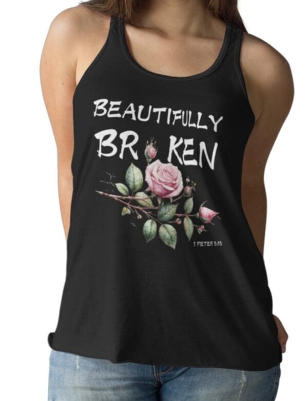 Beautifully Broken| Racerback Tank| Black